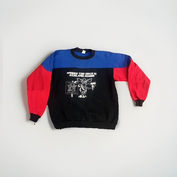 Fruit of the Loom Other - Vintage Tultex Graphic Sweatshirt Maine Moose‎ Hunting USA Large